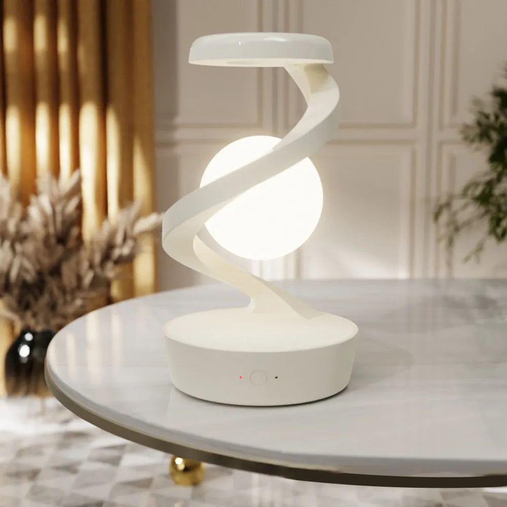 Magnetic Floating Table Lamp with 15W Wireless Charger RGB LED Night Light