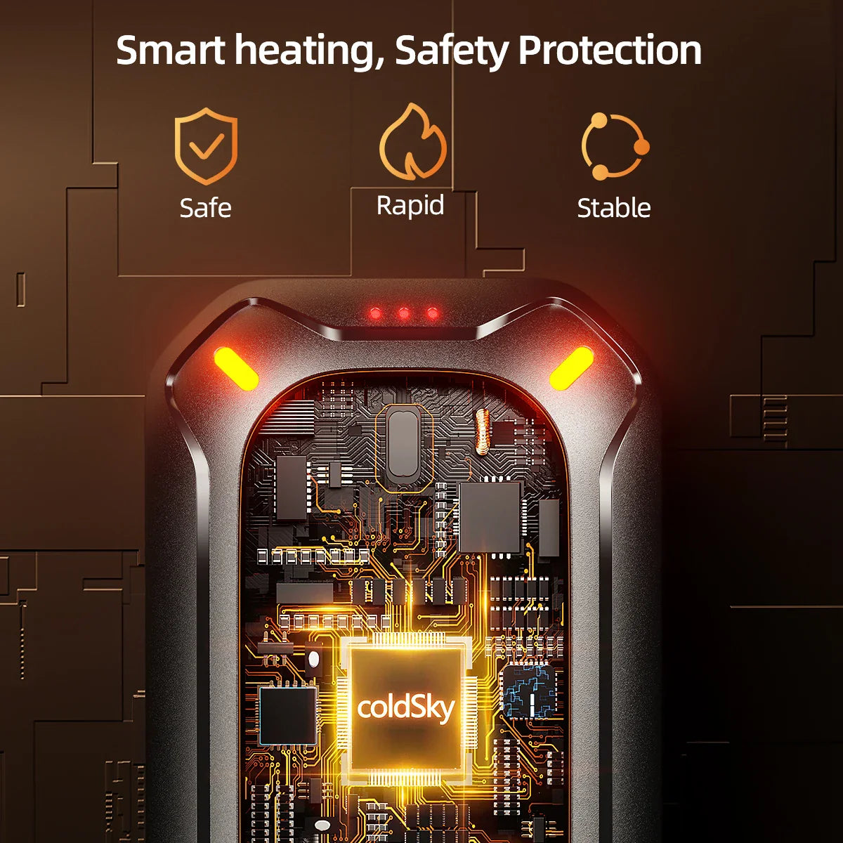 2 Pack Rechargeable Hand Warmers Dual-Sided Electric Pocket Heater for Outdoor