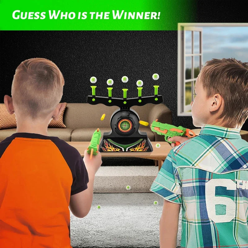 Glow-In-The-Dark Floating Target Game for Kids - Foam Dart Shooting Challenge with Sound Effects and Battery-Powered Base