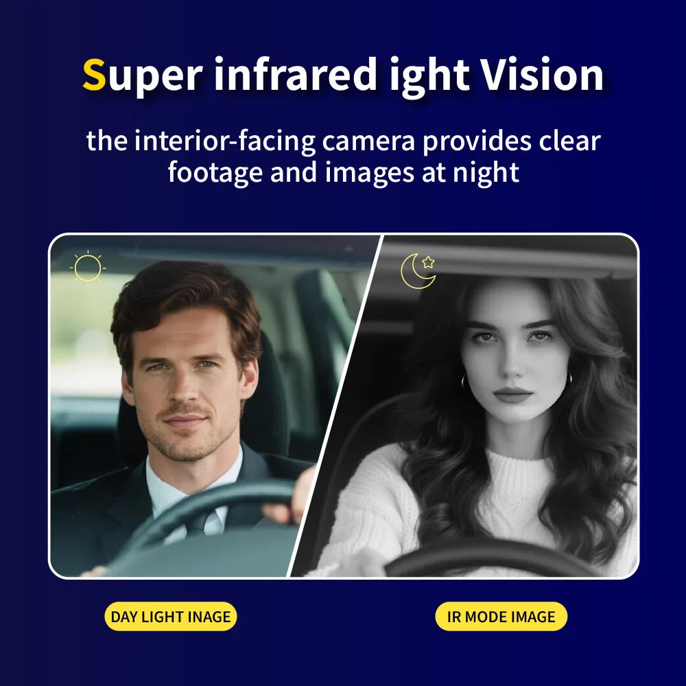 HD 1080P Car Dash Cam 3 Lens Front Rear Interior Camera Night Vision G-Sensor