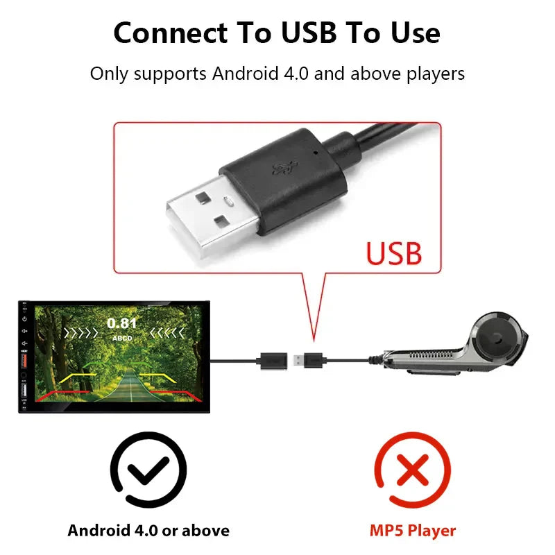 USB Car DVR Dash Cam with ADAS Driving Assistance for Android Navigation