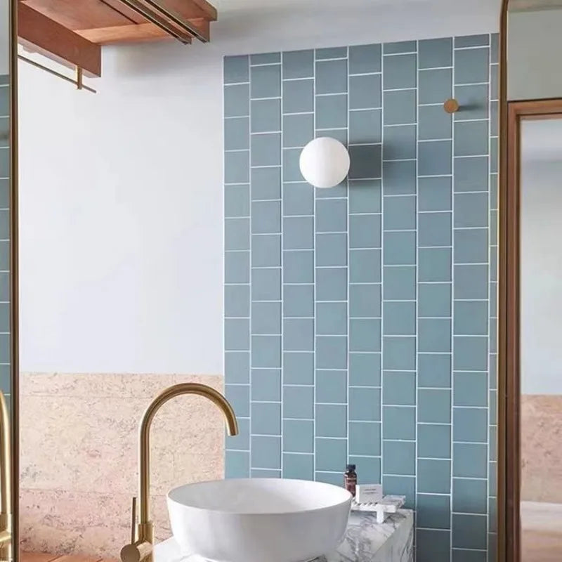 Glass Ball Wall Sconce LED Bedroom Bedside Living Room Bathroom Minimalist Light