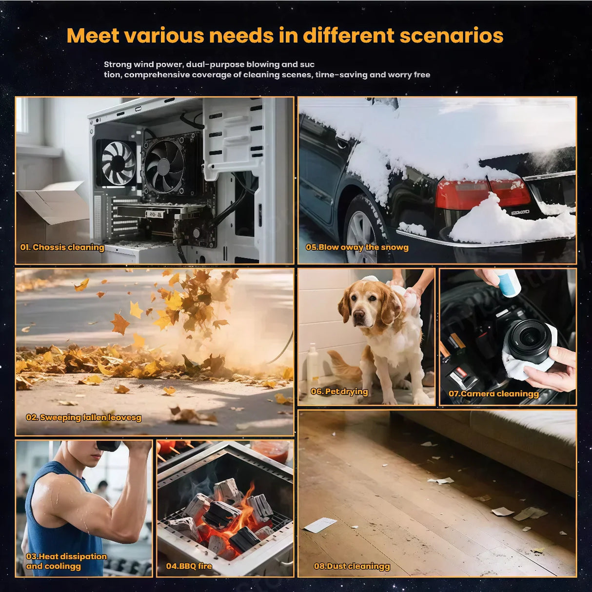 Wireless Air Blower – HFX-01 Turbo Compressed Duster with Strong Airflow & Power Bank