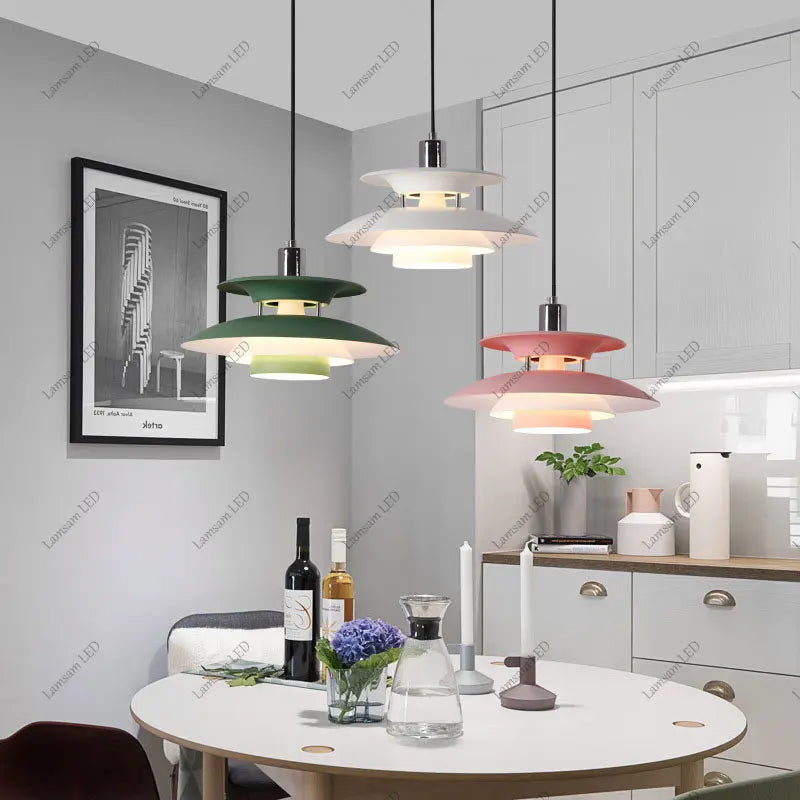 Danish UFO Pendant Ceiling Light – E27 Hanging Lamp for Bedroom & Dining Room