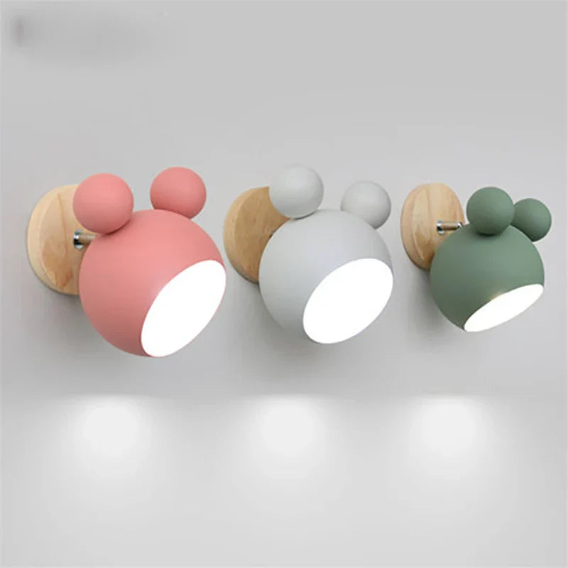 Mickey Wall Lamp – Cartoon Wall Light for Kids Room, Bedroom & Nursery Decor
