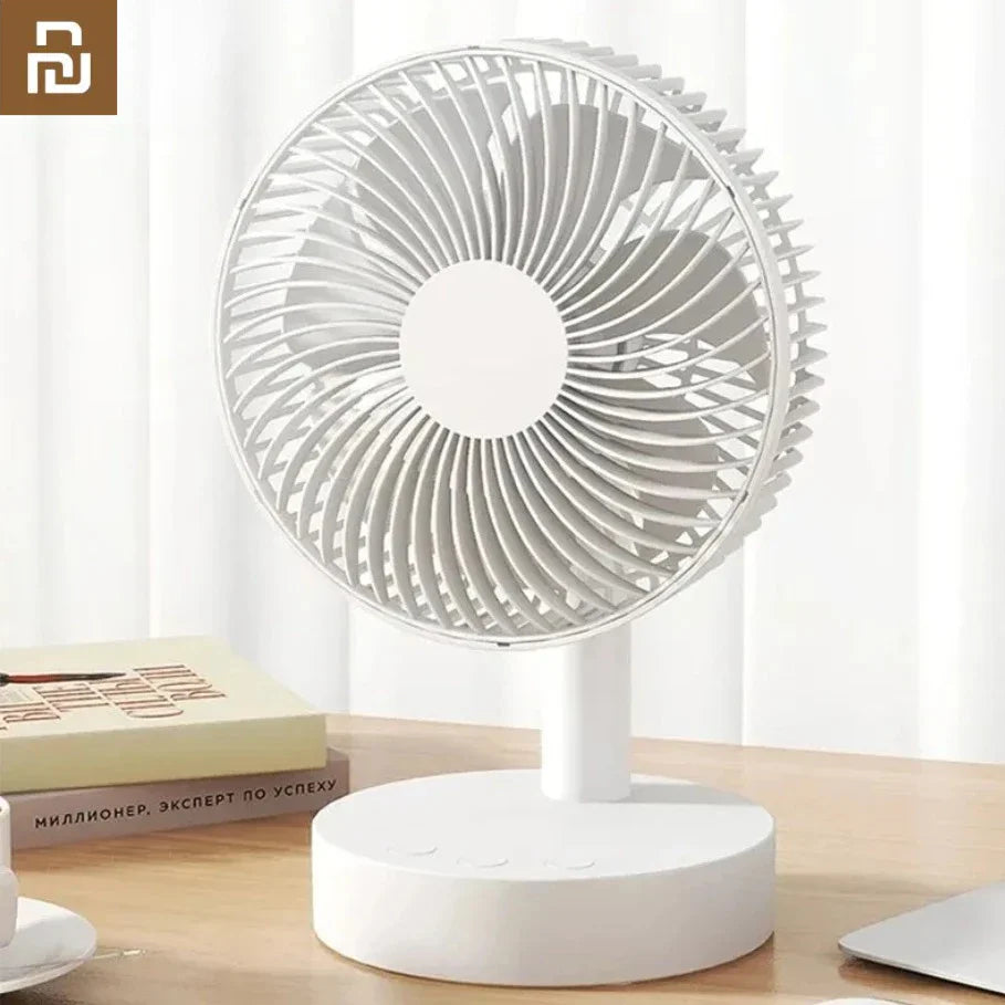 Portable Rechargeable Fan 4-Speed Silent 8-Hour Timer