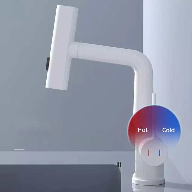 Pull Out Waterfall Kitchen Faucet Digital Display Hot Cold Mixer Sink Tap