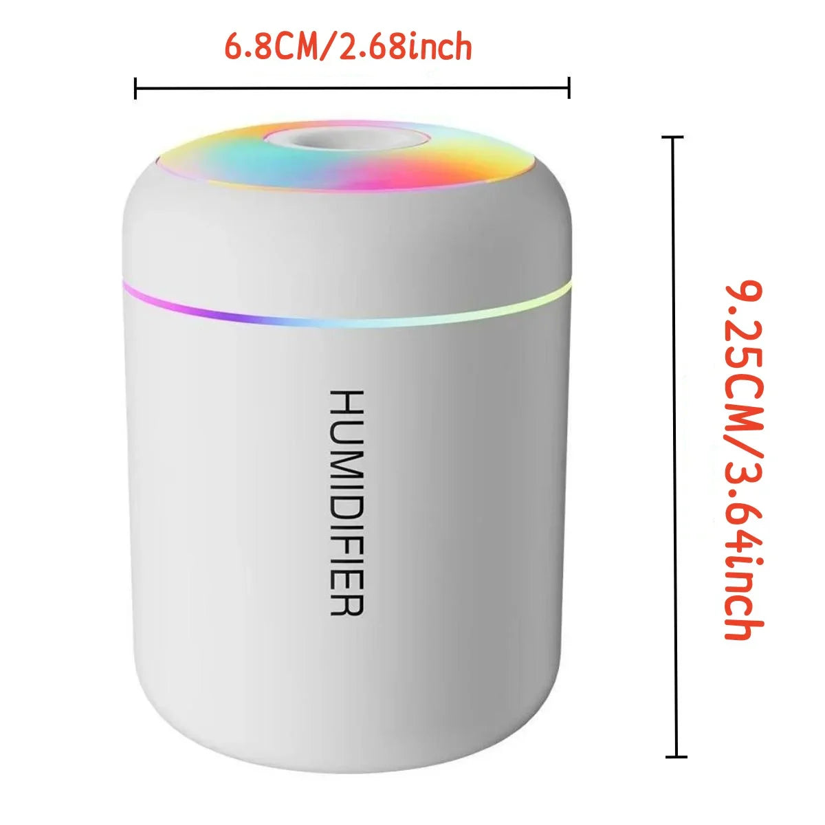 180ml Mini Air Humidifier USB Aroma Diffuser Essential Oil Cool Mist Maker Light
