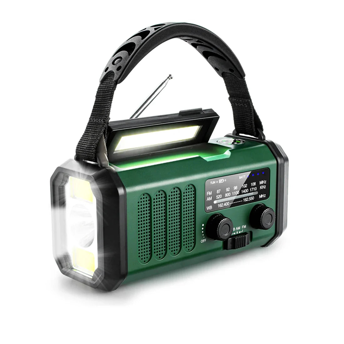 Emergency NOAA Weather Radio Solar Hand Crank 10000mAh Power Bank SOS