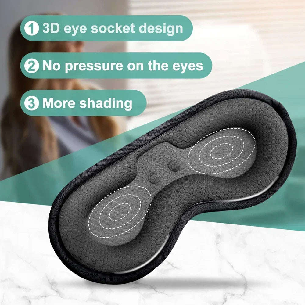 Electric Heated Eye Mask – 3D Warm Therapy Sleep Mask for Dark Circles & Fatigue