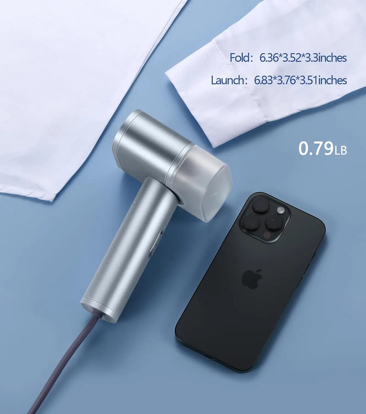 Travel Foldable Garment Steamer 900W Fast Heat Portable Iron for Clothes