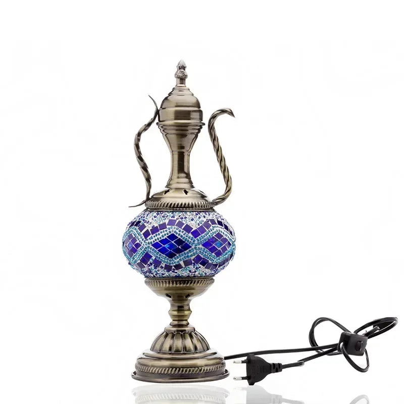 Turkish Retro Coffee Pot LED Desk Lamp Decorative Night Light Home Decor