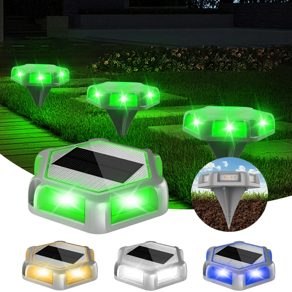 Solar Deck Lights LED Step Path Light Outdoor Solar Powered for Stairs Driveway