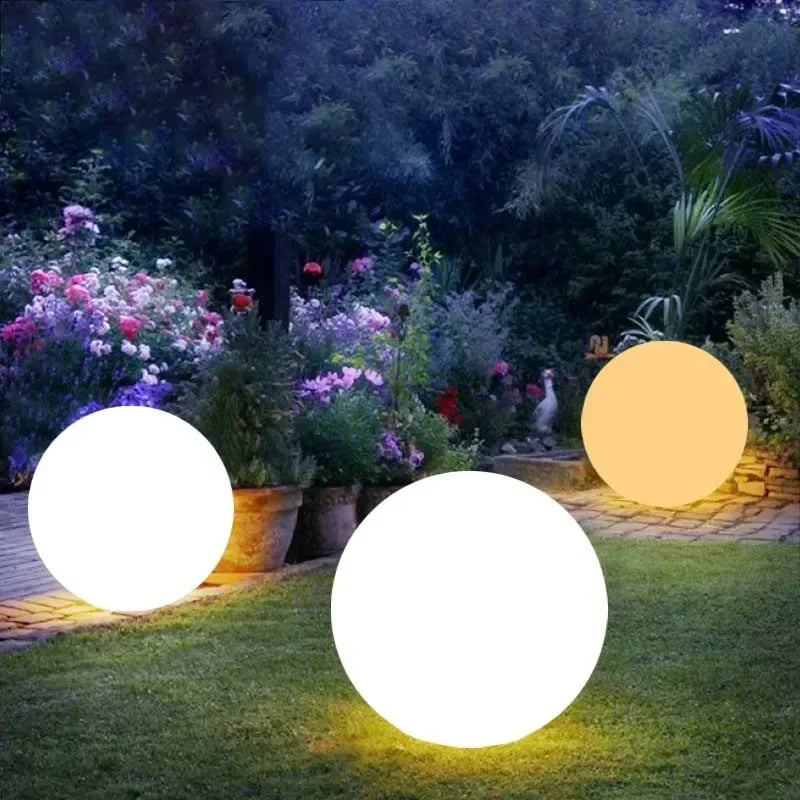 Solar LED Ball Light RGB Outdoor Waterproof Lawn Pool Garden Lamp with Remote