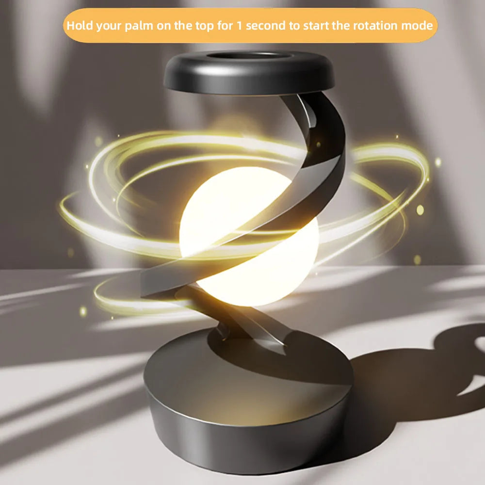 Magnetic Floating Table Lamp with 15W Wireless Charger RGB LED Night Light