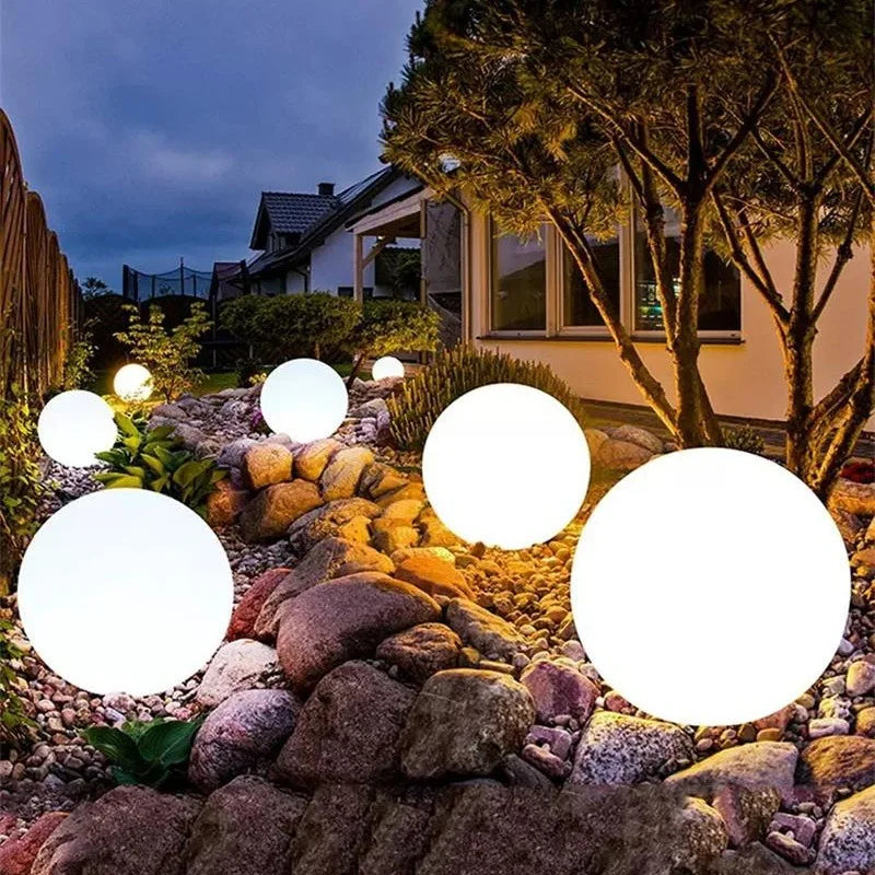 Solar LED Garden Ball Lights Outdoor RGB Floating Pool Lawn Decorative Lamp