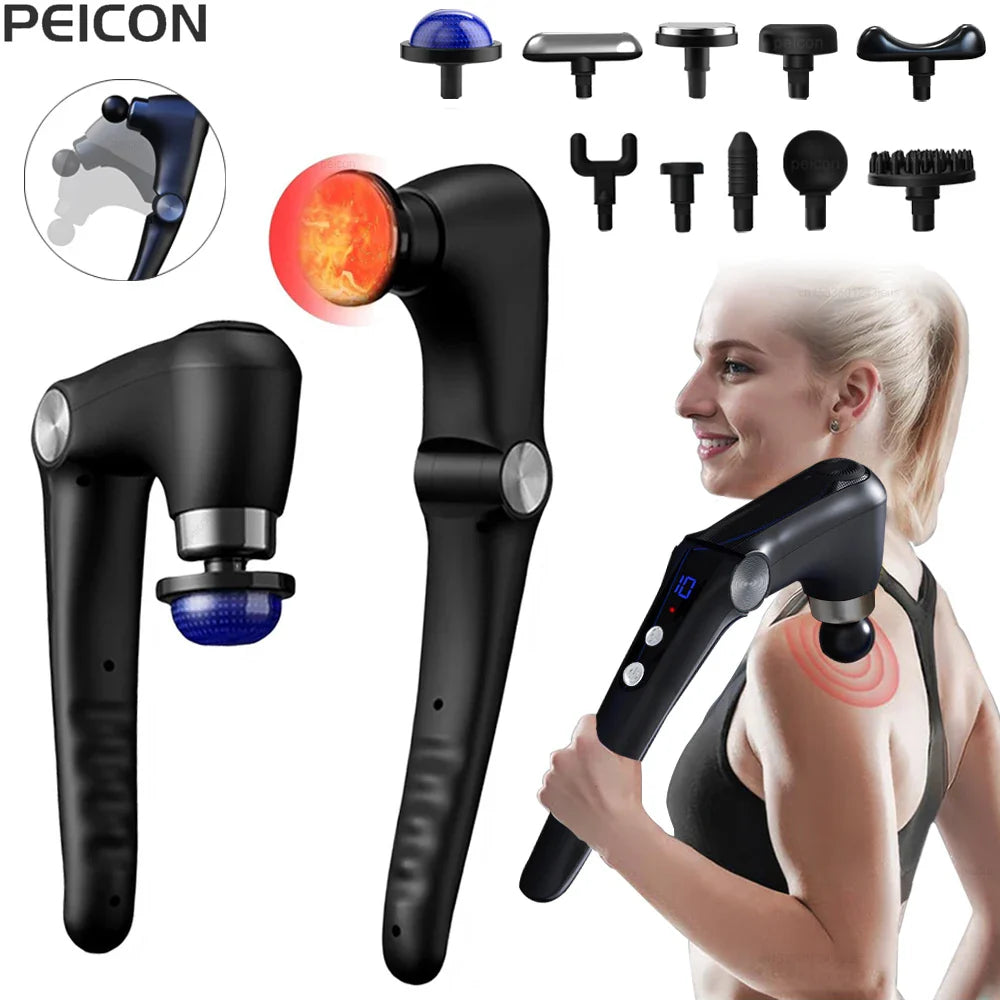Fascia Massage Gun Electric Muscle Massager for Neck Back Shoulders Full Body