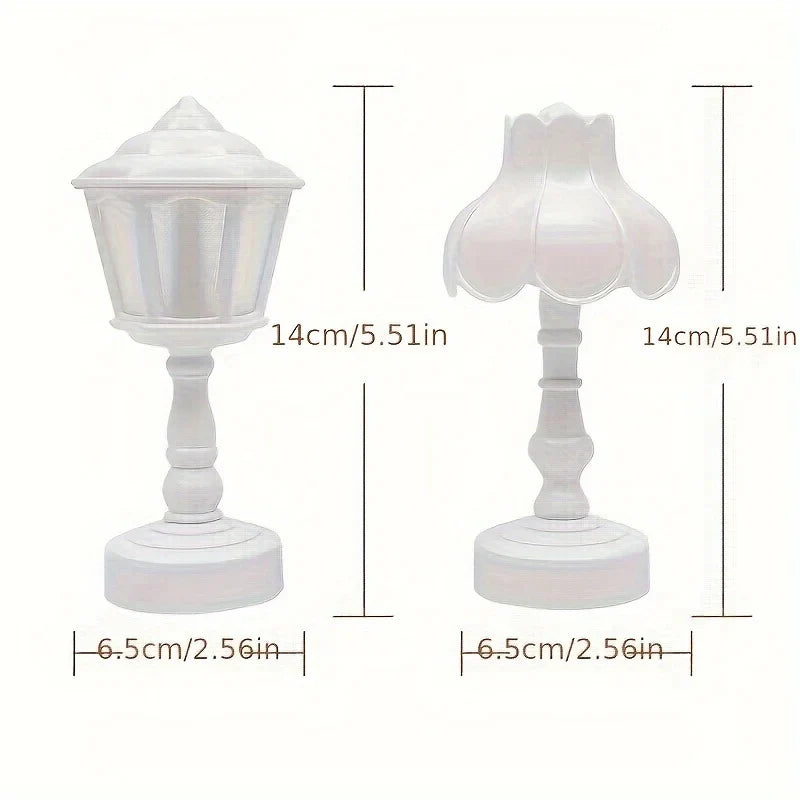 Pagoda Flower LED Table Lamp Battery Desk Night Light Modern Bedroom Decor