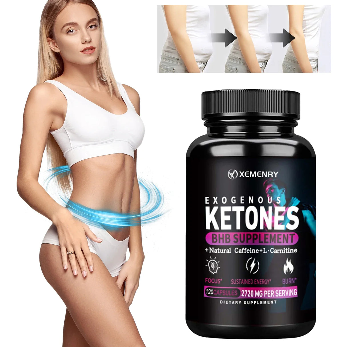 Keto BHB Exogenous Ketone - Fat Burning, Immunity & Metabolism Support