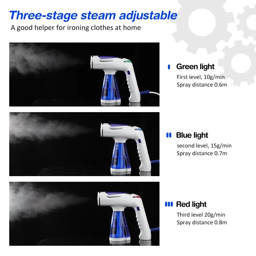 1600W Handheld Garment Steamer Foldable Portable Steam Iron for Clothes