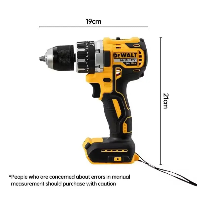 20V Cordless Brushless Impact Drill Rechargeable Power Tool for Home & DIY