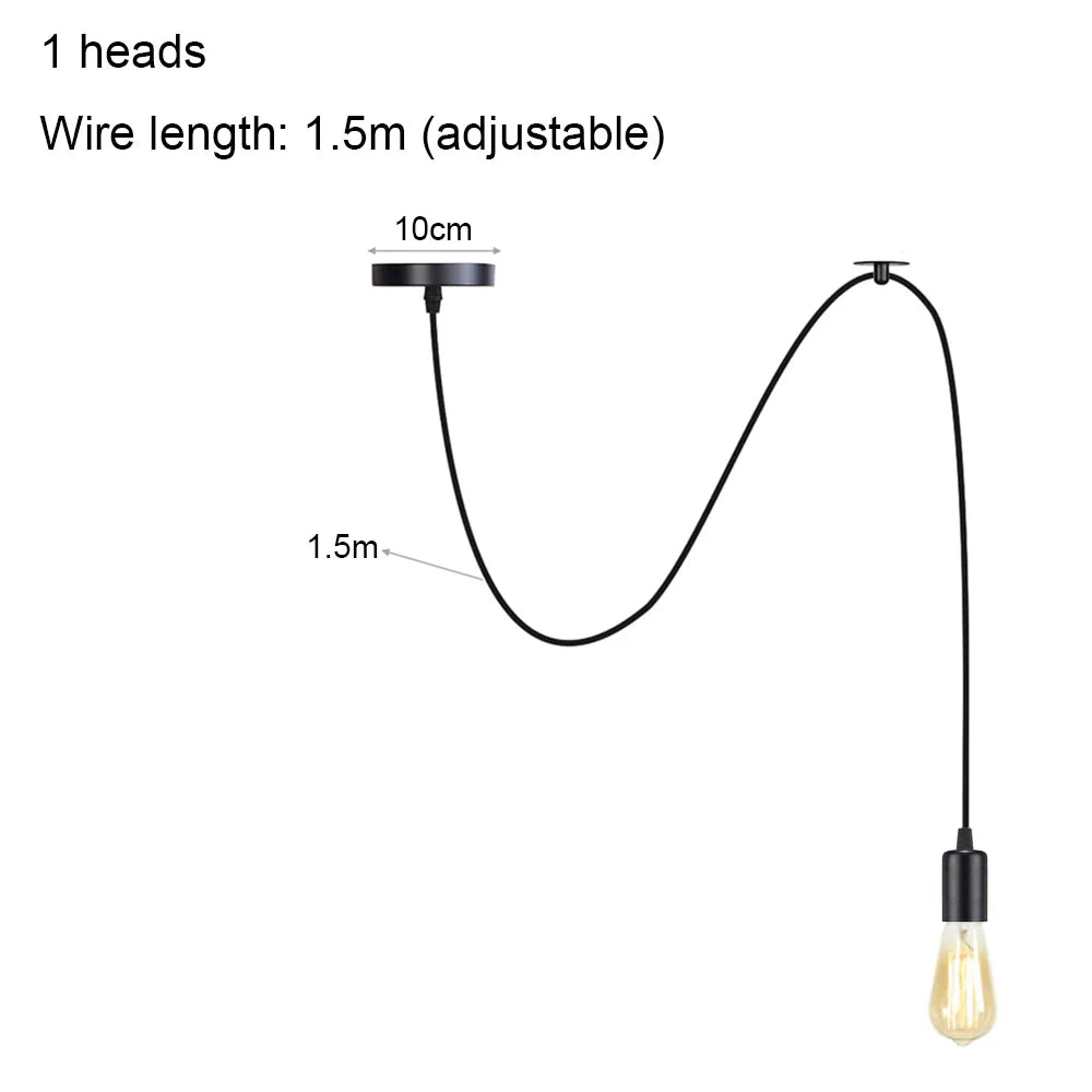 DIY Spider Chandelier Vintage Industrial Pendant Ceiling Light Home Hanging Lamp