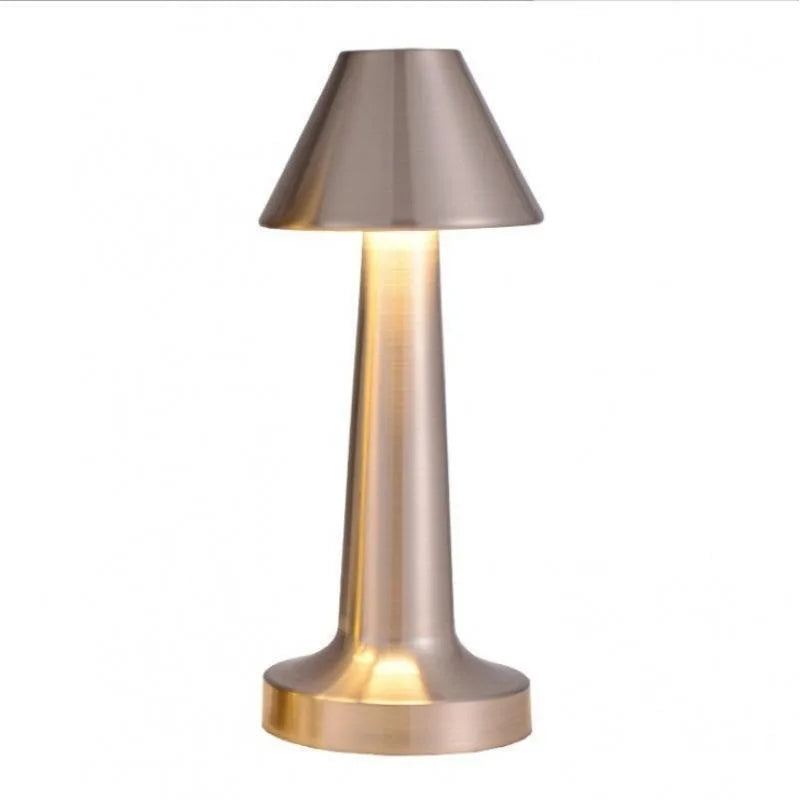 Metal Touch Table Lamp LED Rechargeable Night Light for Bar Coffee Table Decor