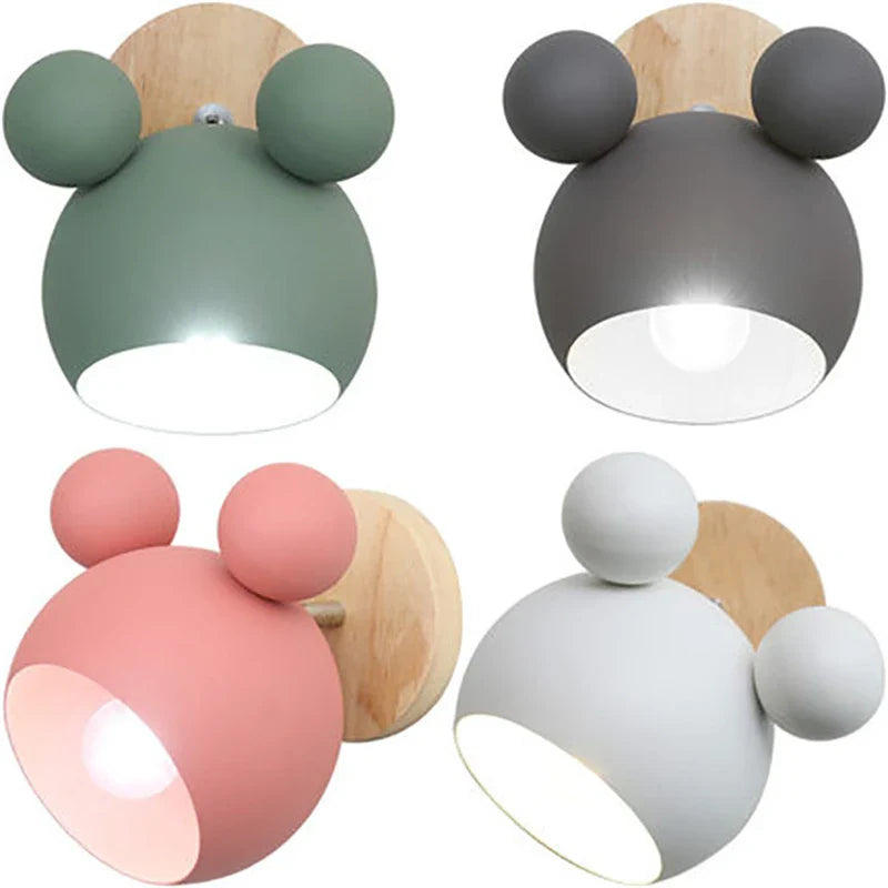 Mickey Wall Lamp – Cartoon Wall Light for Kids Room, Bedroom & Nursery Decor