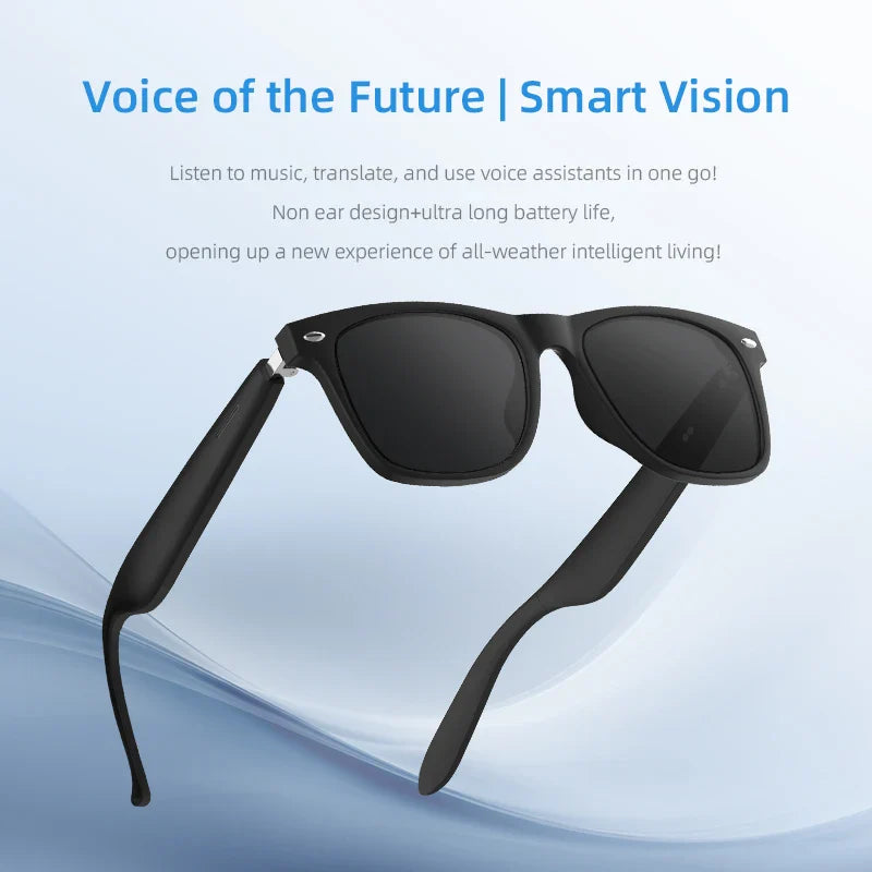 AI Smart Glasses Bluetooth Translation Sunglasses Call Headphones UV Protection