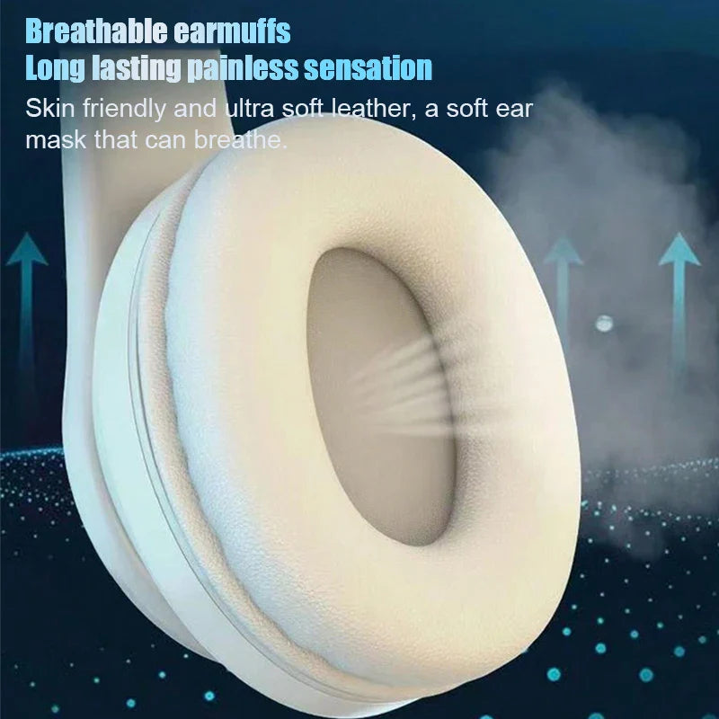Wireless Gaming Headset Foldable Lightweight Headphones with Mic 3.5mm Audio