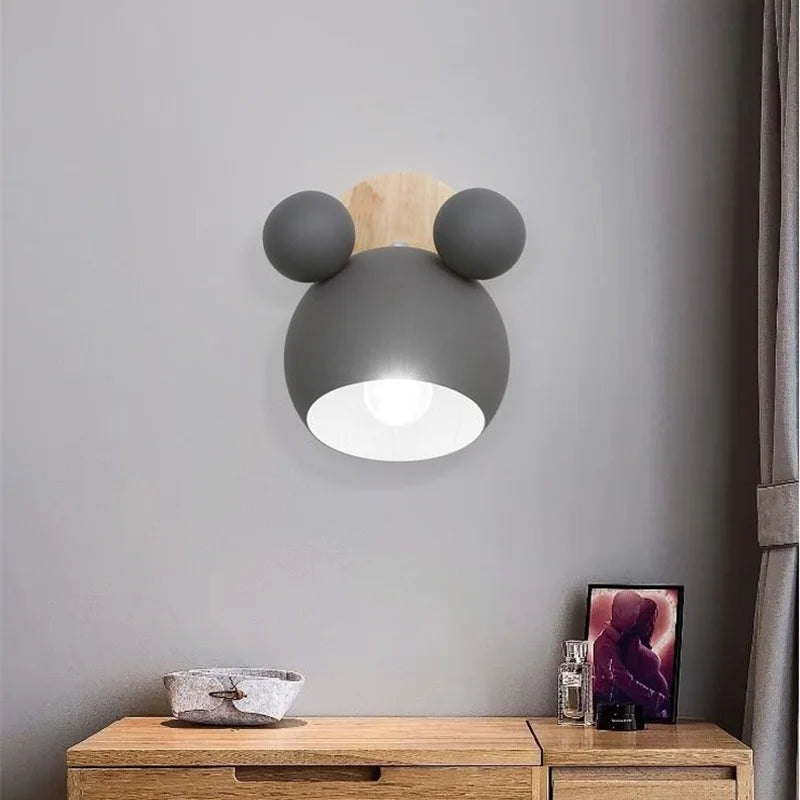 Mickey Wall Lamp – Cartoon Wall Light for Kids Room, Bedroom & Nursery Decor