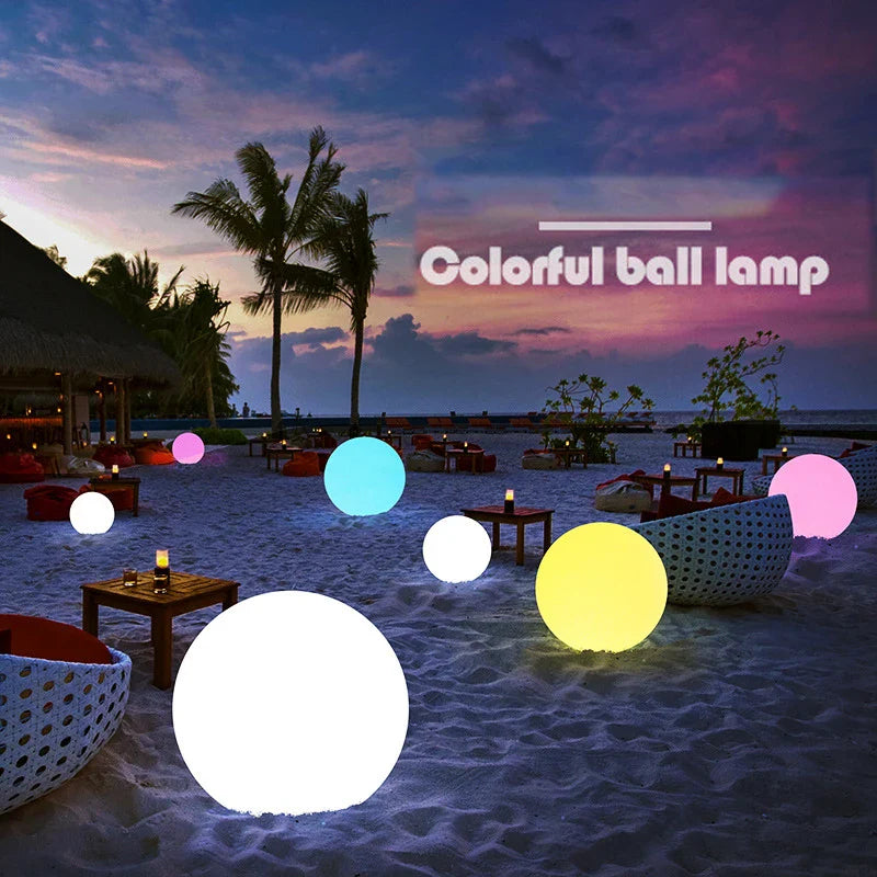 Solar LED Garden Ball Lights Outdoor RGB Floating Pool Lawn Decorative Lamp