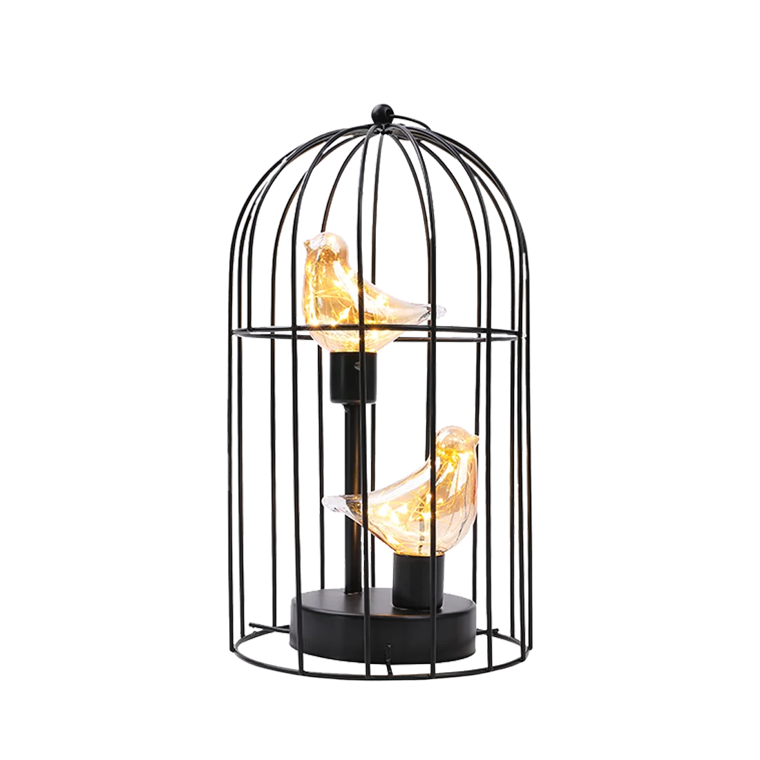 Birdcage Table Lamp Battery Operated Cordless Fairy Light Bird LED Home Decor