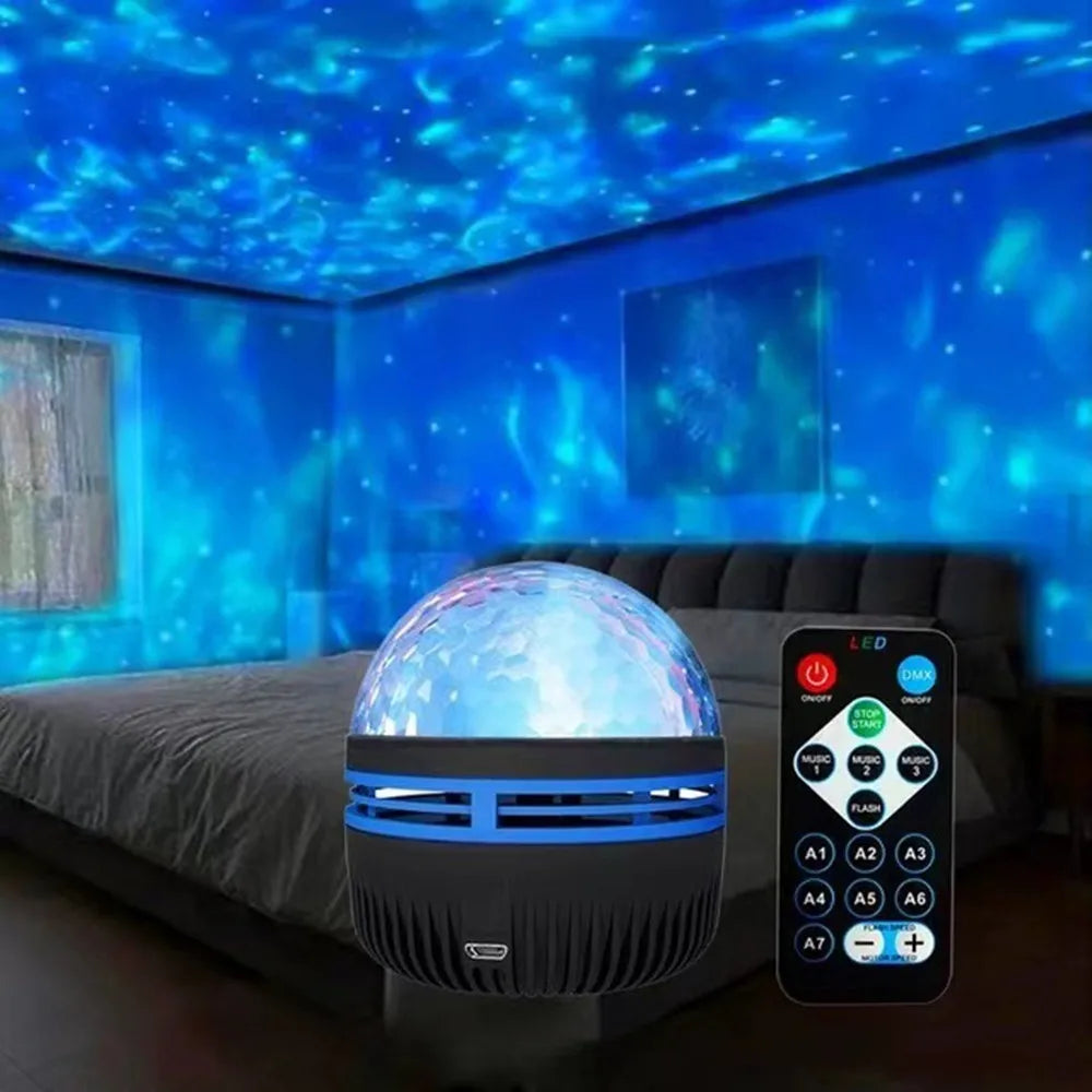 Galaxy Projector Aurora Star Light with Remote RGB 360° LED Night Light USB