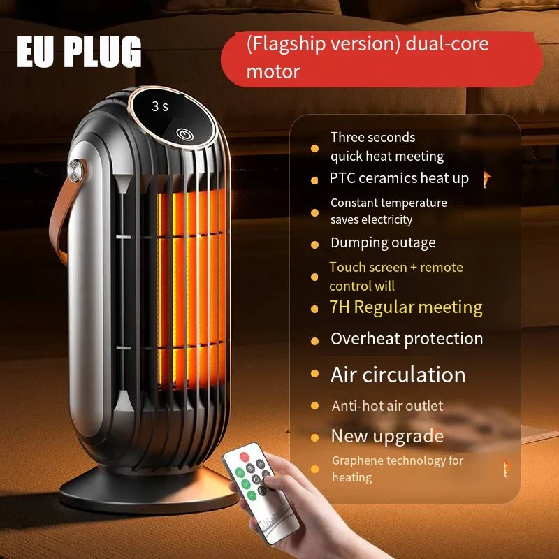 2000W PTC Ceramic Space Heater – Fast Heating Electric Heater for Home & Office