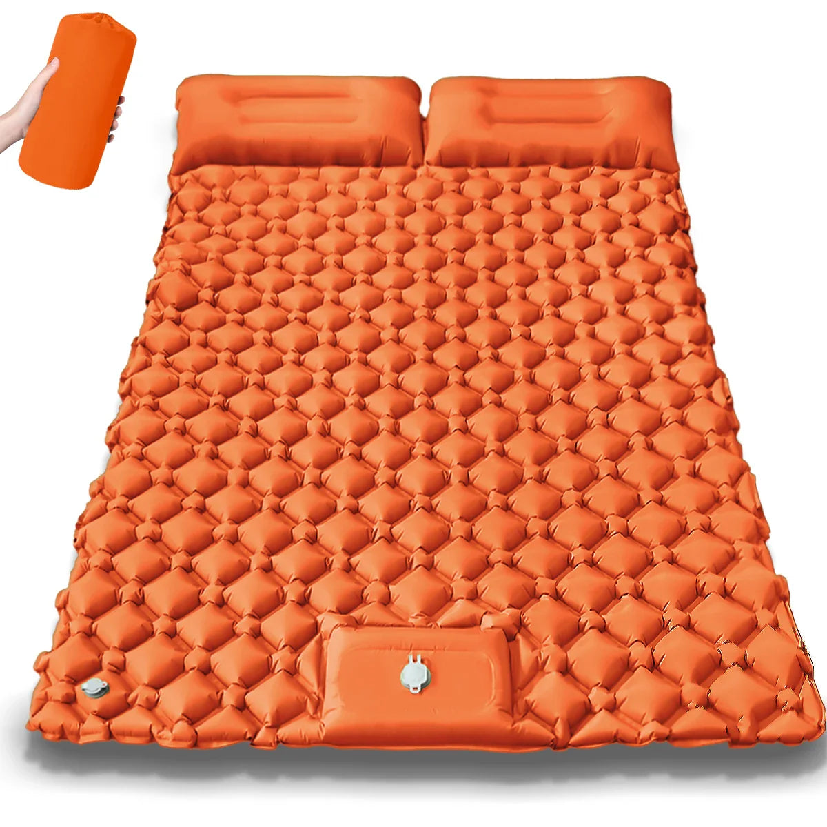 2025 Upgrade Double Air Mattress Camping Inflatable Bed Built-in Pump Waterproof