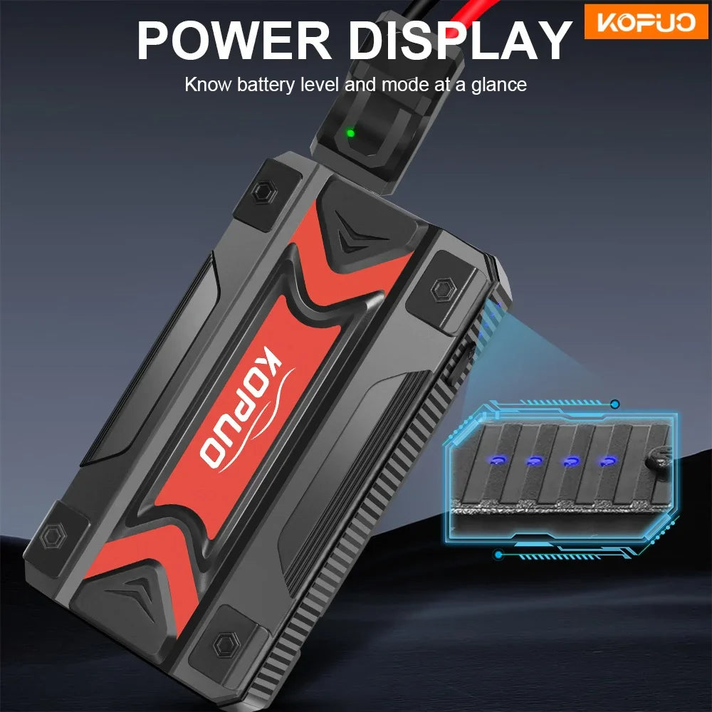 2000A Car Jump Starter 12V Portable Battery Booster Fast Charge LED Light