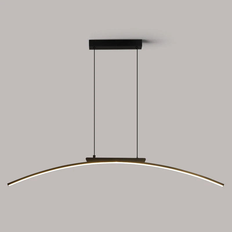 Modern LED Arc Pendant Light – Adjustable Dining Room Hanging Lamp for Kitchen