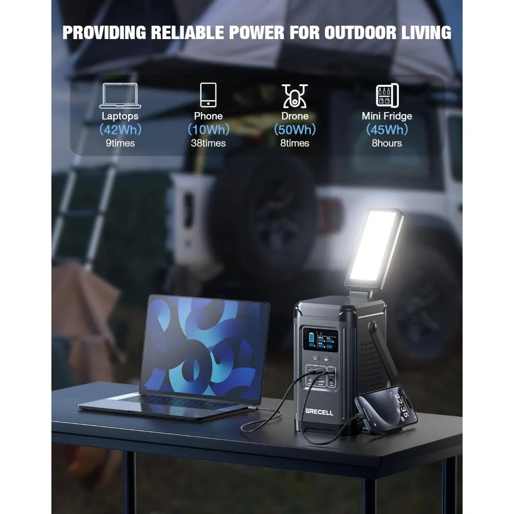 240W Portable Power Station 154Wh USB-C PD LiFePO4 Battery 7-Port Camping Home