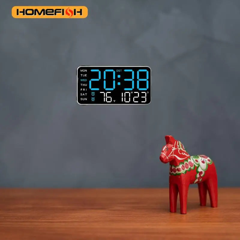 Giant Digital Wall Clock with Temperature Date Time Smart Home LED Display