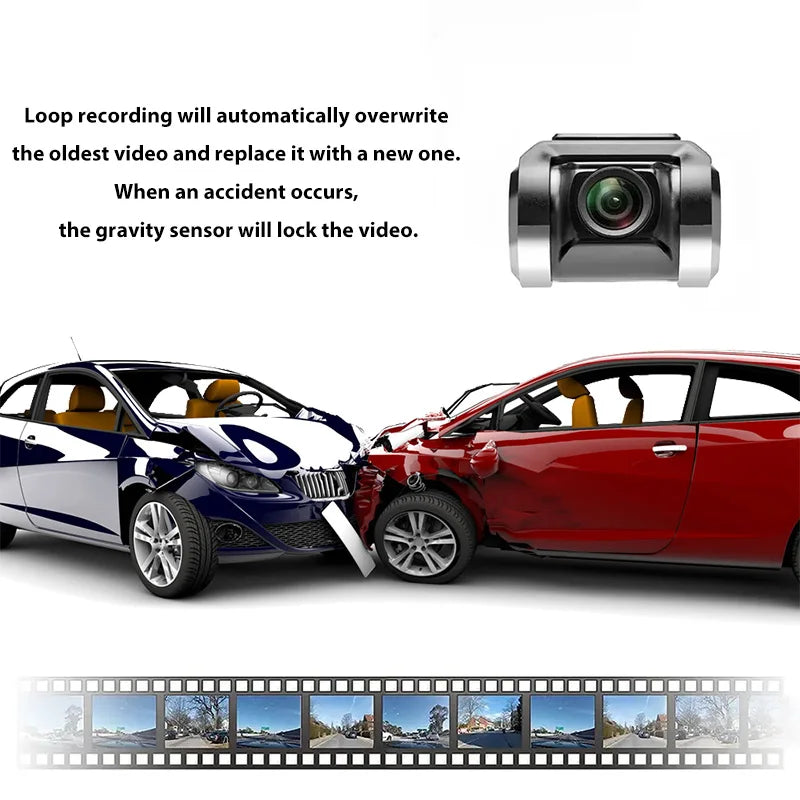 USB Car DVR Dash Cam with ADAS Driving Assistance for Android Navigation