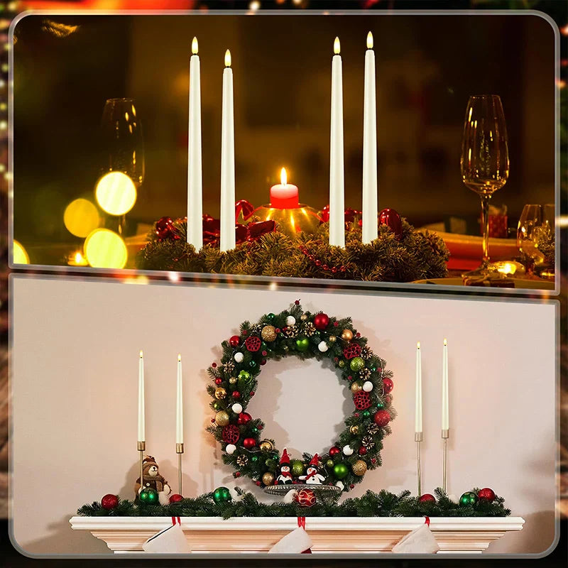 Flameless LED Taper Candles Battery Operated Flickering Set for Decor