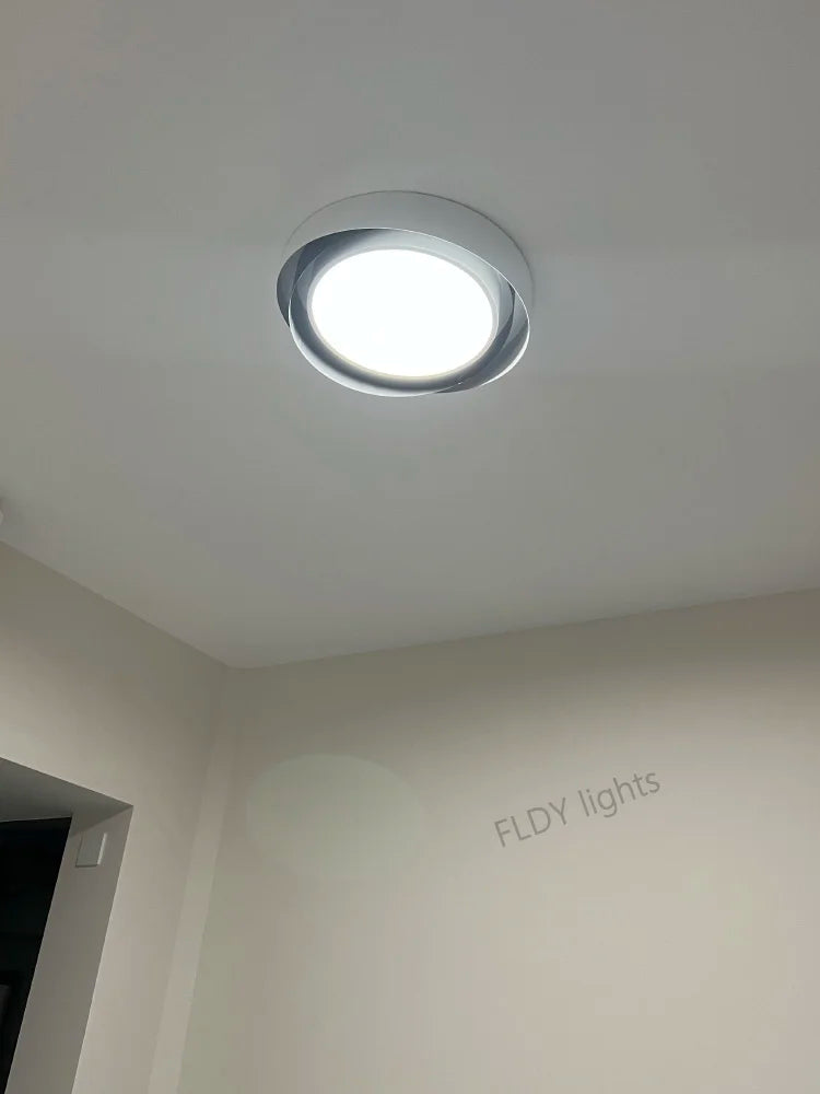 Dimmable LED Chandelier Circular Ceiling Light Eye Protection for Living Room