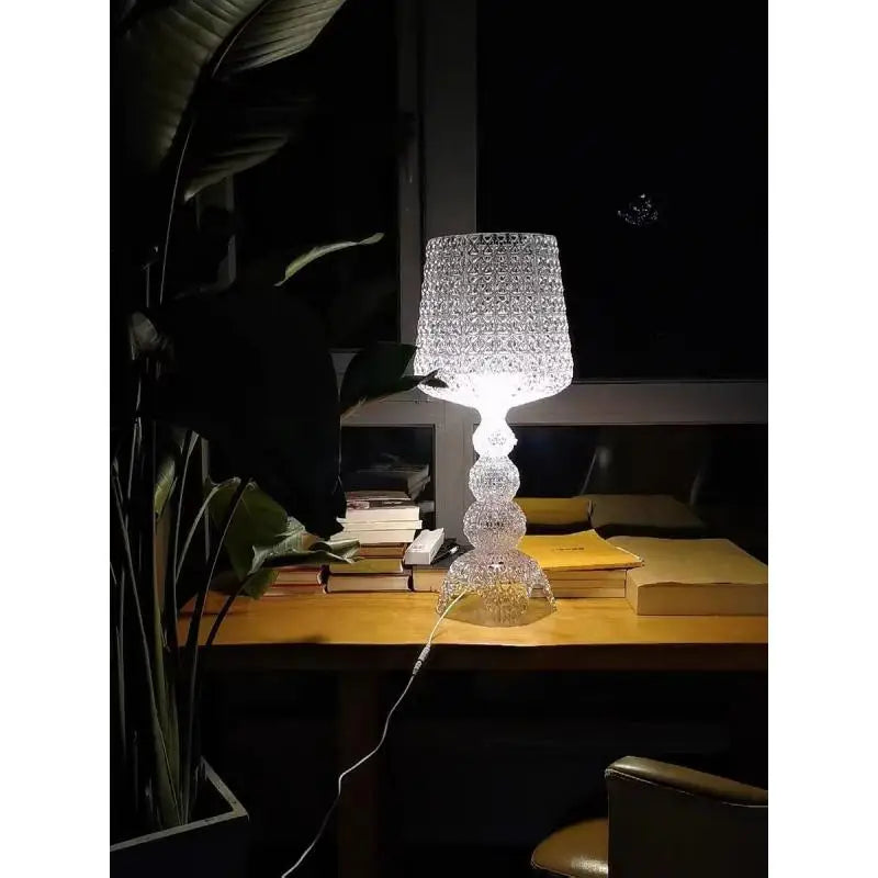 Italian Designer Wine Glass Lamp Acrylic Ambient Table Light for Bedroom Living