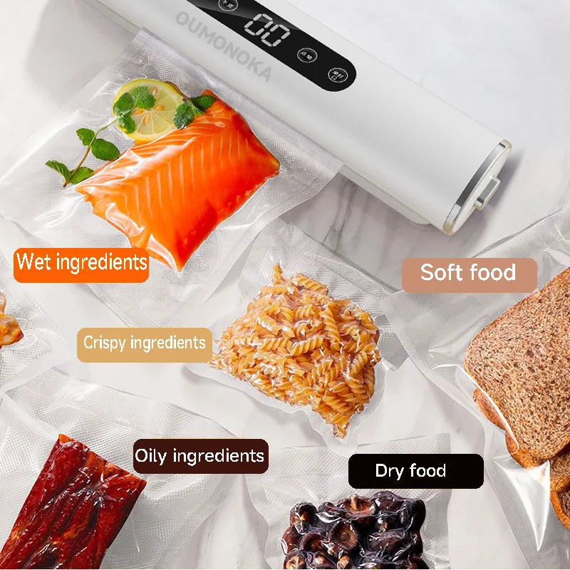 Food Vacuum Sealer Machine for Food Storage Kitchen Vacuum Packer and Bag Sealer