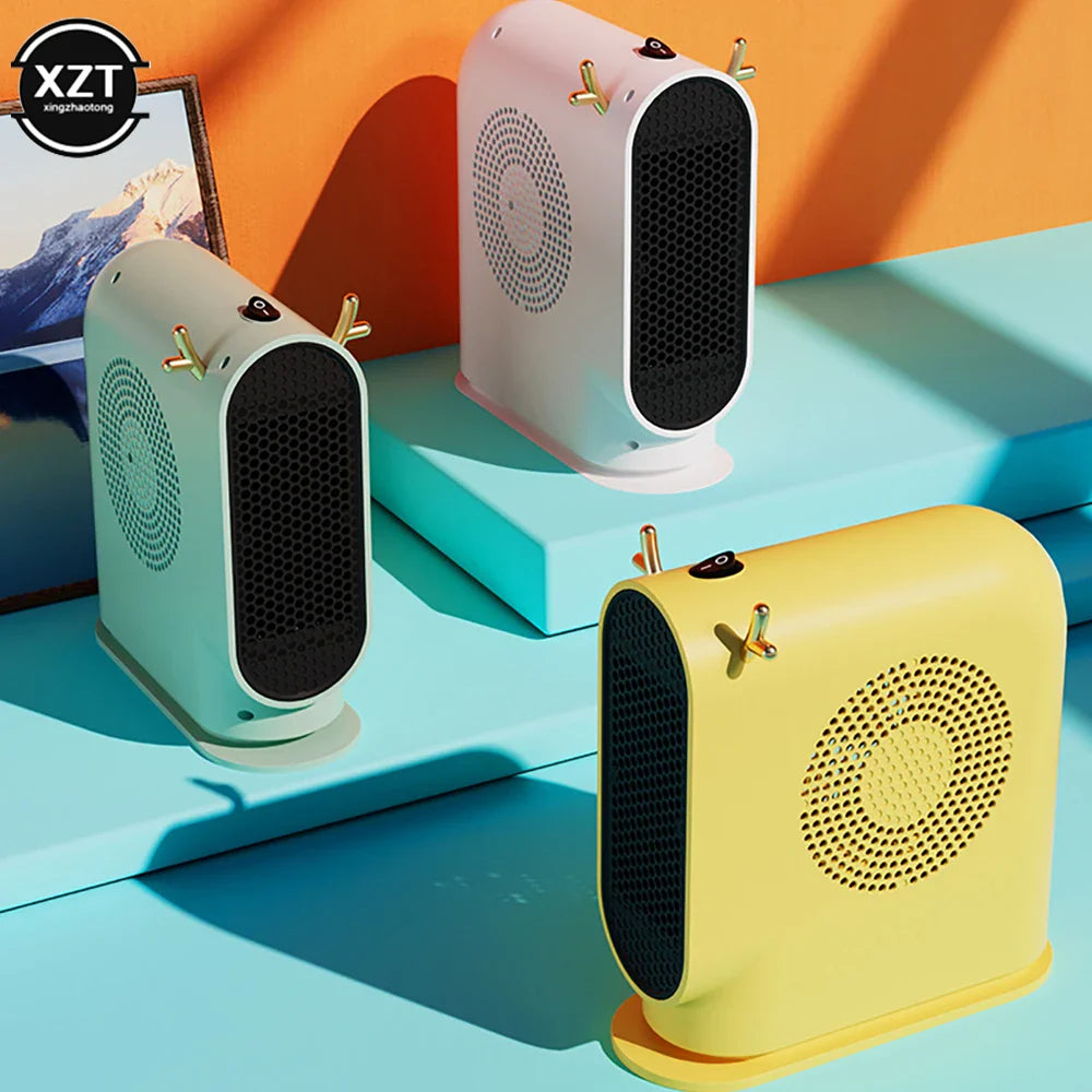 500W Desktop Electric Heater Smart Thermostat Fan Heater Fast Heating for Home