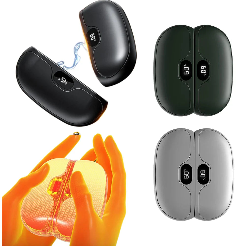 2-in-1 Magnetic Rechargeable Hand Warmer Fast Heating Pocket Heater for Winter