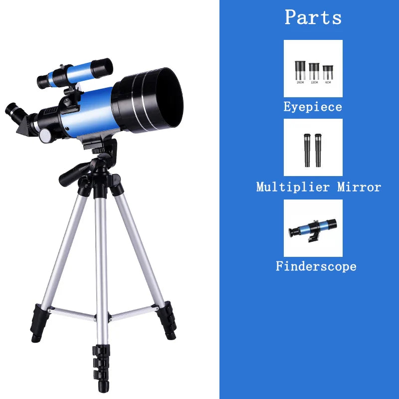 150X HD Astronomical Telescope with Night Vision Long Range Star Moon Viewing Scope
