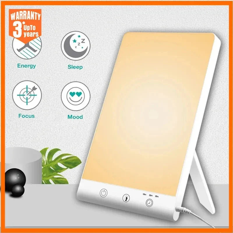 10000 Lux SAD Light Daylight Therapy Lamp Touch Dimmable UV-Free Happy Mood Light