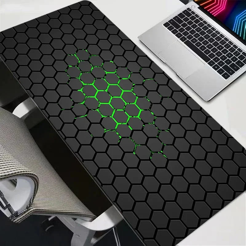 XXL Extended Gaming Mouse Pad Large Desk Mat Keyboard Pad Non-Slip Hexagon Design
